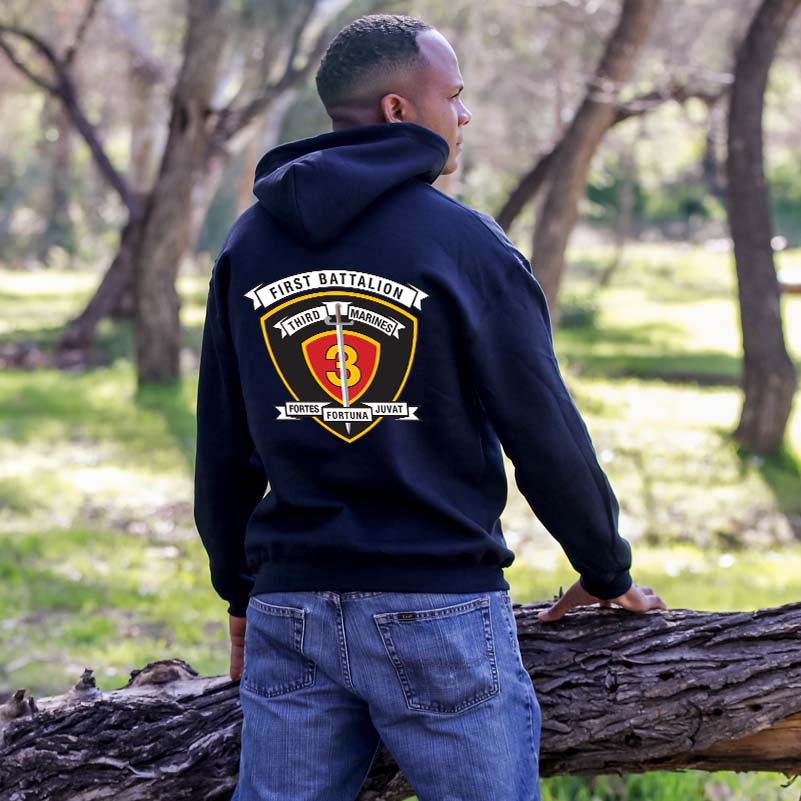 First Battalion Third Marines Fortes Fortuna Juvat logo shirt