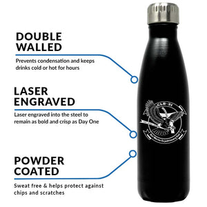 Combat Logistics Battalion 31 USMC Unit logo water bottle, CLB-31 hydroflask, CLB-31 USMC, Marine Corp gift ideas, USMC Gifts for women flask, big USMC water bottle, Marine Corp water bottle - 17oz