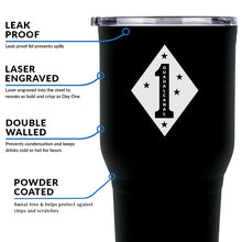 Load image into Gallery viewer, 1st Marine Division (1st MARDIV) USMC Unit logo tumbler, 1st MARDIV Tumbler, 1stMARDIV USMC, Marine Corp gift ideas, USMC Gifts
