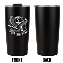 Load image into Gallery viewer, Combat Logistics Battalion 31 USMC Unit logo tumbler, CLB-31 USMC Unit Logo coffee cup, CLB-31 USMC, Marine Corp gift ideas, USMC Gifts for women or men 20 oz
