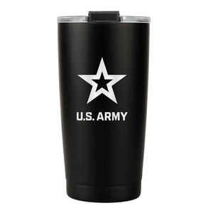 Black 20 ounce Army Tumbler Travel Mug