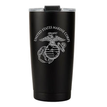 Load image into Gallery viewer, 20 oz USMC tumbler, USMC tumbler, leak proof lid
