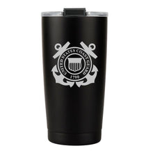 Load image into Gallery viewer, 20 oz Coast Guard Travel Mug Tumbler USCG gifts, gifts for coasties, coast guard gift ideas
