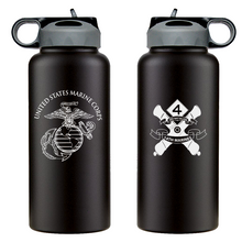 Load image into Gallery viewer, 3rd Battalion 14th Marines logo water bottle, 3rd Battalion 14th Marines hydroflask, 3d Battalion 14th Marines USMC, Marine Corp gift ideas, USMC Gifts for women flask, big USMC water bottle, Marine Corp water bottle 
