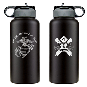 3rd Battalion 14th Marines logo water bottle, 3rd Battalion 14th Marines hydroflask, 3d Battalion 14th Marines USMC, Marine Corp gift ideas, USMC Gifts for women flask, big USMC water bottle, Marine Corp water bottle 