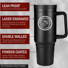 Load image into Gallery viewer, 40oz Proud Marine Family Tumbler - Round Design
