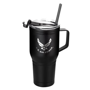 30oz Insulated Stainless Steel Tumbler Travel Mug with Handle