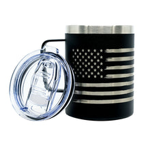 Load image into Gallery viewer, 12OZ American Flag Double Wall Travel Coffee Tumbler-Patriotic Mug with Lid-Stainless Steel Insulated Coffee Mug with Handle
