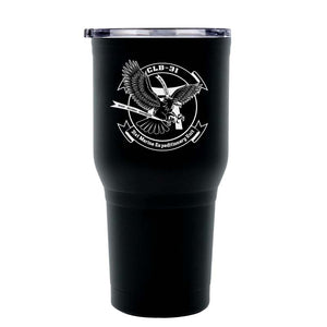 Combat Logistics Battalion 31 USMC Unit logo tumbler, CLB-31 USMC Unit Logo coffee cup, CLB-31 USMC, Marine Corp gift ideas, USMC Gifts for women or men 30 oz