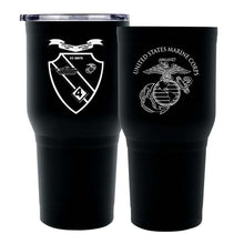 Load image into Gallery viewer, 4th Tank Battalion- USMC Stainless Steel Marine Corps Tumbler
