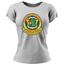 Load image into Gallery viewer, Second Battalion Fourth Marines,  (2/4) Marines USMC Unit ladie&#39;s T-Shirt, 2/4 USMC Unit logo, USMC gift ideas for women, Marine Corp gifts for women 2nd Battalion 4th Marines
