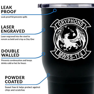 MWSS-174 Unit Logo 30 Oz Laser Engraved Tumbler