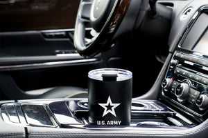 Black 20 ounce Army Tumbler Travel Mug