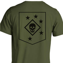 Load image into Gallery viewer, Marine Raiders USMC Unit T-Shirt, Marine Raiders, USMC unit gear, Marine Raiders logo, Marine Raider Regiment logo, USMC gift ideas for men, Marine Corp gifts men or women OD Green
