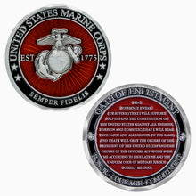 Load image into Gallery viewer, USMC Oath of Enlistment USMC Challenge Coin
