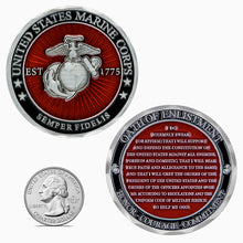 Load image into Gallery viewer, USMC Oath of Enlistment USMC Challenge Coin
