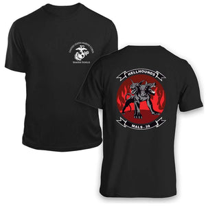 MALS-39 USMC Unit T-Shirt (Hellhounds Version)