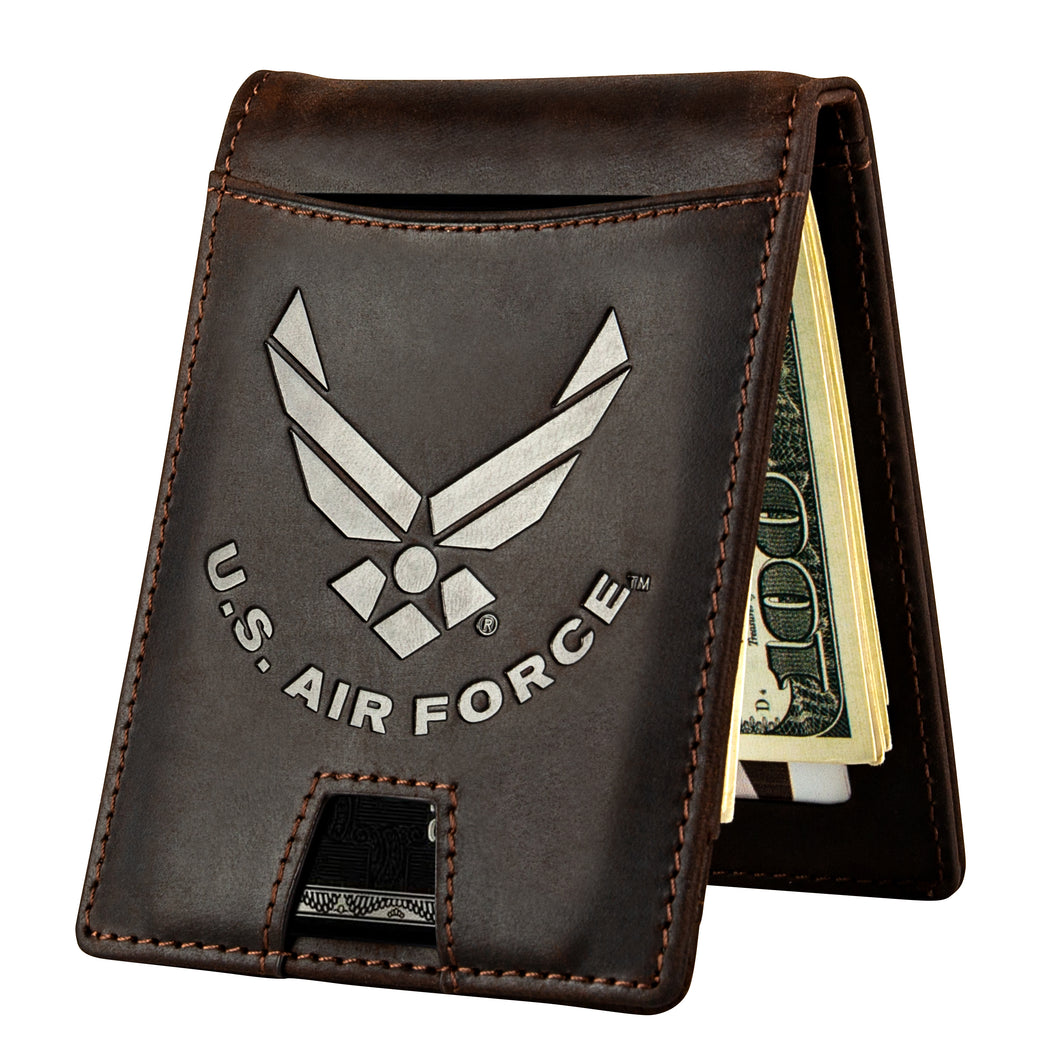 Genuine Leather Air Force RFID Blocking Walle