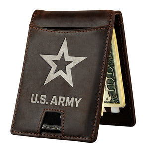 Army Leather RFID Blocking Wallet