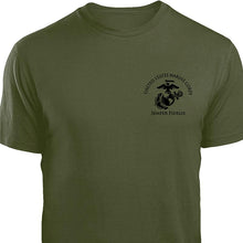 Load image into Gallery viewer, Marine Raiders USMC Unit T-Shirt, Marine Raiders, USMC unit gear, Marine Raiders logo, Marine Raider Regiment logo, USMC gift ideas for men, Marine Corp gifts men or women OD Green
