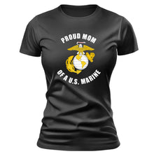 Load image into Gallery viewer, Ladies Proud Family of a United States Marine - Graduation T-shirt
