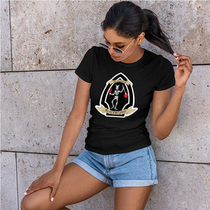 Bravo Company First Battalion Second (1/2) Marines USMC Unit ladie's T-Shirt, Bravo Co 1/2 USMC Unit logo, USMC gift ideas for women, Marine Corp gifts for women 1st Battalion 2nd Marines Bravo Company 