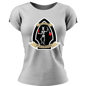 Bravo Company First Battalion Second (1/2) Marines USMC Unit ladie's T-Shirt, Bravo Co 1/2 USMC Unit logo, USMC gift ideas for women, Marine Corp gifts for women 1st Battalion 2nd Marines Bravo Company 