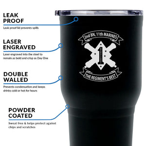 2nd Bn 11th Marines 30 oz Tumbler Infographic