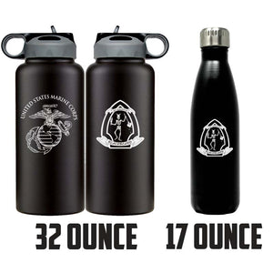 Bravo Company 1st Battalion 2d Marines USMC Unit logo water bottle, Bravo Company First battalion Second Marines Unit Logo hydroflask, 1/2 Blackbeard USMC, Marine Corp gift ideas, USMC Gifts for women Water bottle