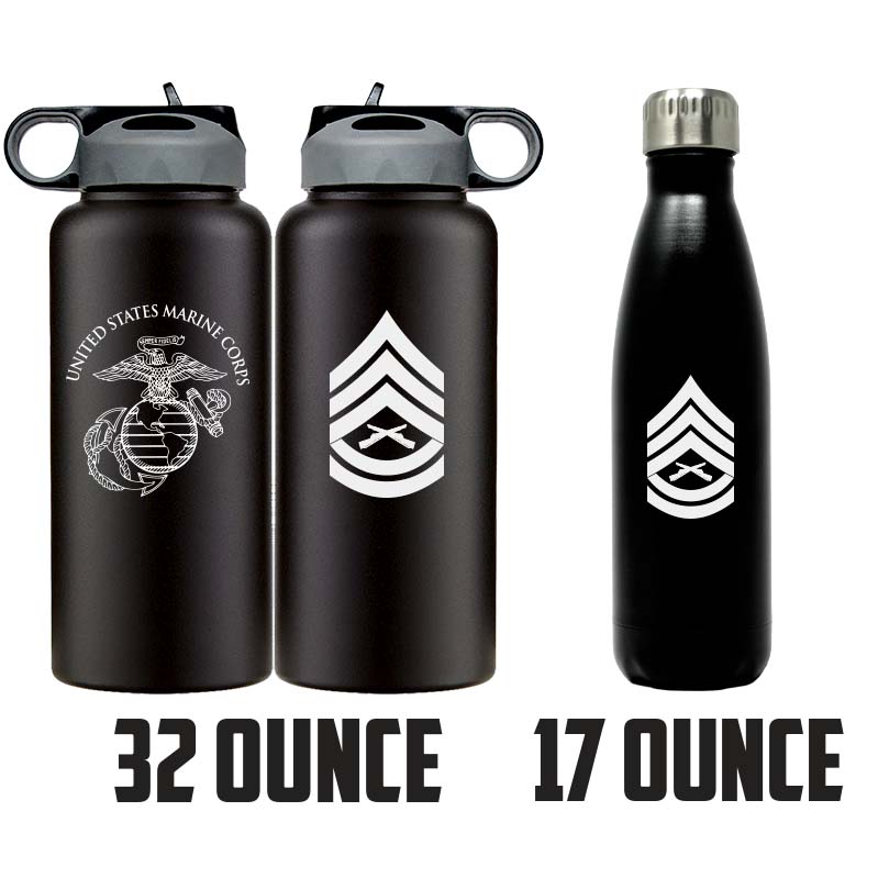 USMC Can Cooler - Insulated Stainless Steel Marine Corps Bottle
