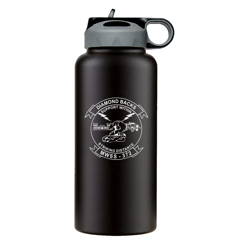 32oz Double Wall Flip Top Water Bottle With Straw, Jet Airplane,  Personalized Engraving Included 