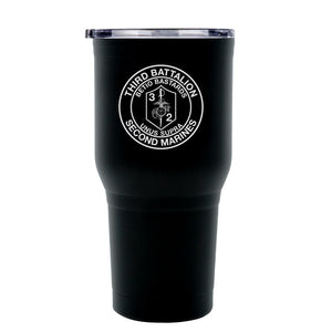 Third Battalion Second Marines (3/2) USMC Unit logo tumbler, 3rd Battalion 2nd Marines USMC Unit Logo Coffee cup, 3d Bn 2nd Marines USMC, Marine Corp gift ideas, USMC Gifts for men or women 30 Oz Tumbler