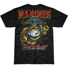 Load image into Gallery viewer, USMC ‘Eagle, Globe &amp; Anchor’ Battlespace T-Shirt Black Back
