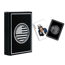 Load image into Gallery viewer, Black American Flag Playing Cards – Gift for Veterans
