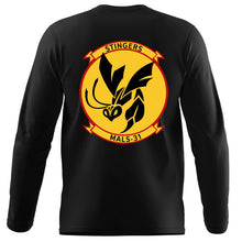 Load image into Gallery viewer, MALS-31 USMC long sleeve Unit T-Shirt, MALS-31, USMC gift ideas for men, USMC unit gear, MALS-31 logo, Marine Aviation Logistics Squadron 31 logo, Marine Corp gifts men or women 
