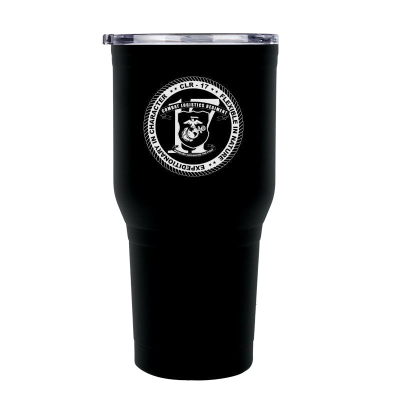 Combat Logistics Regiment-17 (CLR-17)  USMC Stainless Steel Marine Corps Tumbler - 30 oz