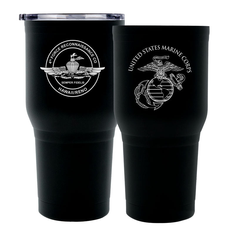 4th Force Reconnaissance Battalion Unit Logo Laser Engraved 30 Oz Tumbler