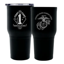 Load image into Gallery viewer, 1st Battalion 1st Marines (1/1) USMC Unit logo tumbler, First Battalion Second Marines coffee cup, First Battalion First Marines USMC, Marine Corp gift ideas, USMC Gifts for women  30 Oz Tumbler
