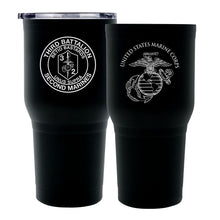 Load image into Gallery viewer, Third Battalion Second Marines (3/2) USMC Unit logo tumbler, 3rd Battalion 2nd Marines USMC Unit Logo Coffee cup, 3d Bn 2nd Marines USMC, Marine Corp gift ideas, USMC Gifts for men or women 30 Oz Tumbler
