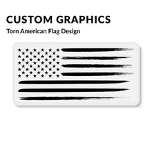 Load image into Gallery viewer, US Flag Double Nine Dominoes Set Black Leather Box
