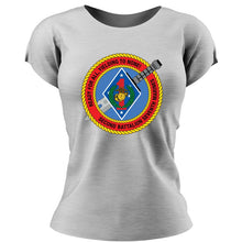 Load image into Gallery viewer, Second Battalion Seventh Marines USMC Unit ladie&#39;s T-Shirt, 2/7 USMC Unit logo, USMC gift ideas for women, Marine Corp gifts for women 2nd Battalion 7th Marines
