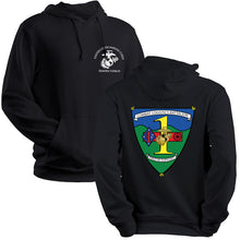 Load image into Gallery viewer, Combat Logistics Battalion 1 USMC Unit hoodie, CLB-1 USMC Unit Logo sweatshirt, USMC gift ideas, Marine Corp gifts women or men, USMC unit logo gear, USMC unit logo sweatshirts 
