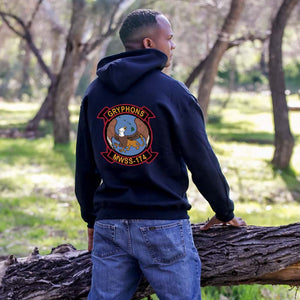 MWSS-174 USMC Unit hoodie, Marine Wing Support Squadron 174 logo sweatshirt, USMC gift ideas for men, Marine Corp Gifts Men or Women