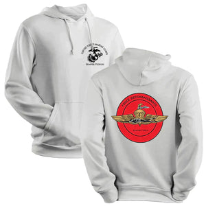 Force Recon Unit Logo Heather Grey Sweatshirt, Force Reconnaissance Unit Logo Heather Grey Hoodie