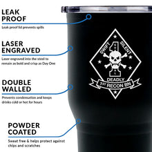 Load image into Gallery viewer, 1st Reconnaissance Bn USMC Stainless Steel Marine Corps Tumbler - 30 oz
