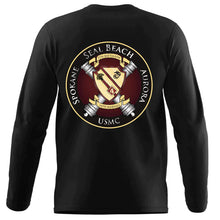 Load image into Gallery viewer, 5th Bn 14th Marines USMC long sleeve Unit T-Shirt, 5th Bn 14th Marines, USMC gift ideas for men, USMC unit gear, 5th Bn 14th Marines logo, 5th Battalion 14th Marines logo, Marine Corp gifts men or women black
