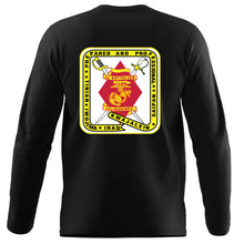 Load image into Gallery viewer, 2d Battalion 23rd Marines Unit Logo Black Long Sleeve T-Shirt
