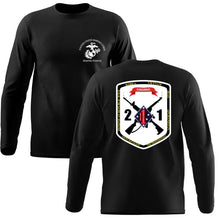 Load image into Gallery viewer, 2nd Bn 1st Marines Logo Long Sleeve T-Shirt, 2nd Battalion 1st Marines Long Sleeve T-Shirt, 2/1 unit t-shirt, usmc 2/1
