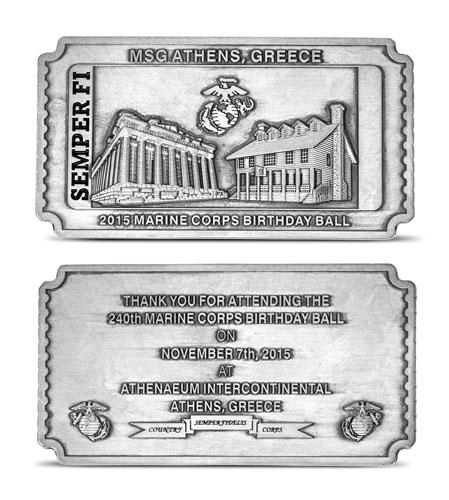 Silver Marine Corps Ball Coin