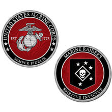 Load image into Gallery viewer, USMC Raiders, Marine Raiders Unit Coin, Marine Corps Raiders
